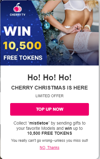 Cherry.TV startet ein Weihnachtsgewinnspiel unter dem Motto “Mistel”: 10.500 Gratis-Token als Preise!