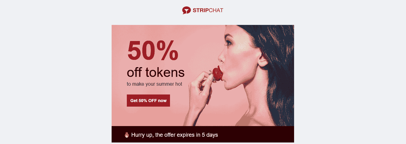 50% Sommer-Rabattangebot von Stripchat.com